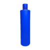 Frasco 500ml Azul com Tampa Azul e Filete Dourado