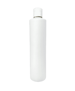 Frasco 500ml Branco com Tampa Branca e Filete Dourado
