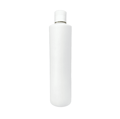 Frasco 500ml Branco com Tampa Branca e Filete Dourado