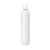 Frasco 500ml Branco com Tampa Branca e Filete Prata