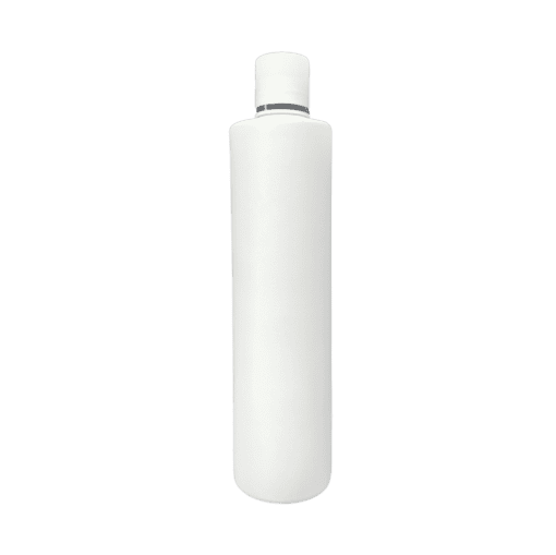 Frasco 500ml Branco com Tampa Branca e Filete Prata