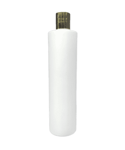 Frasco 500ml Branco com Tampa Branca e Hot Dourado