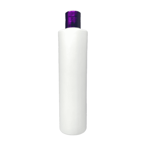 Frasco 500ml Branco com Tampa Branca e Hot Roxo