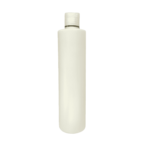Frasco 500ml Branco Pérola com Tampa Branco Pérola e Filete Dourado