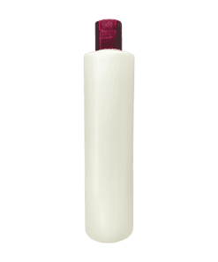 Frasco 500ml Branco Pérola com Tampa Branco Pérola e Hot Vermelho