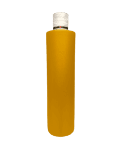 Frasco 500ml Dourado com Tampa Natural com Moeda e Filete Dourado
