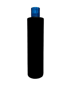 Frasco 500ml Preto com Tampa Hot Azul e Moeda Natural