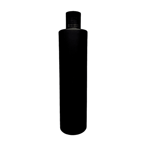 Frasco 500ml Preto com Tampa Preta e Dois Filetes Dourados