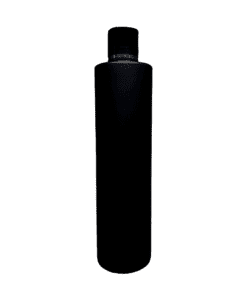 Frasco 500ml Preto com Tampa Preta e Filete Prata