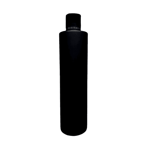 Frasco 500ml Preto com Tampa Preta e Filete Prata