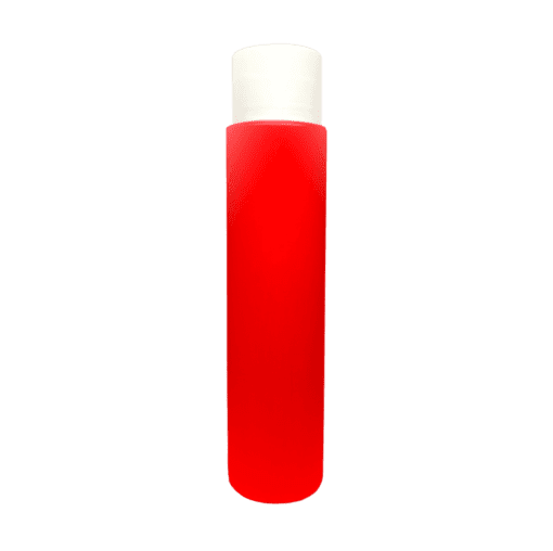Frasco de 500ml vermelho com tampa alta branca