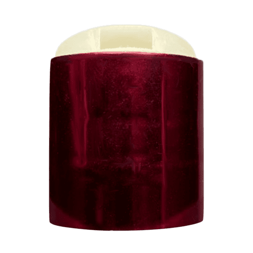 Tampas 28/410 - Caixa com 50 tampas - 21-Disk Top Hot Vermelho com Moeda Branco Pérola