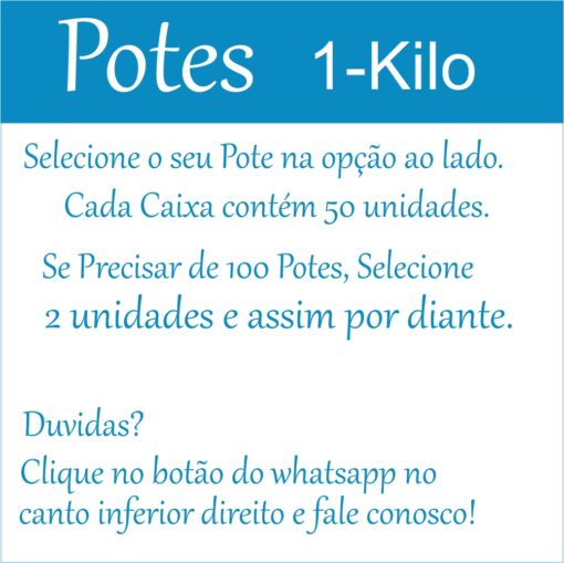 Pote 1000 grs, pote 1 kilo , pote 1 kg com tampa varias cores