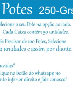 Potes 250 grs varias cores com tampas