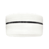 Pote de 150g Branco com Tampa Branca e Filete Prateado para Cosméticos