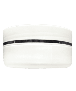 Pote de 150g Branco com Tampa Branca e Filete Prateado para Cosméticos