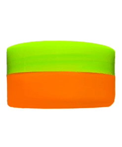 Pote de 150g Laranja com Tampa Verde Citrus para Cosméticos