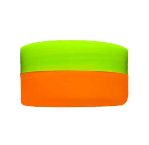 Pote de 150g Laranja com Tampa Verde Citrus para Cosméticos