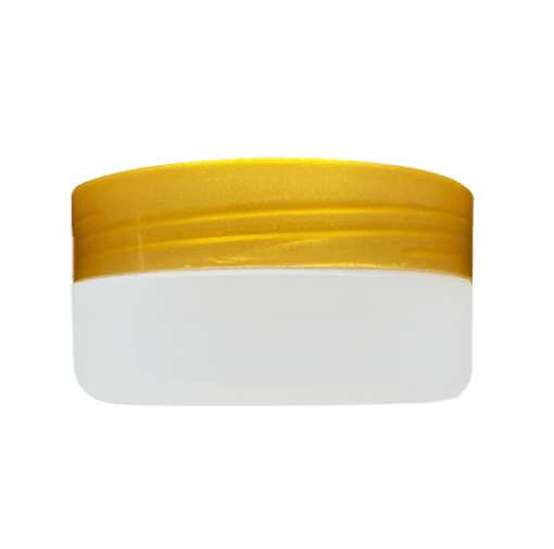 Pote de 150g Natural com Tampa Dourada para Cosméticos