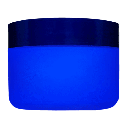 Pote de 300g para cosméticos, azul, com hot stamp azul