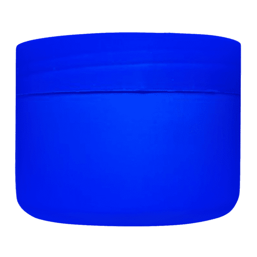 Pote de 300g para cosméticos, azul, com tampa azul