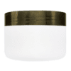 Pote de 300g para cosméticos, branco leitoso, com tampa hot stamp dourado