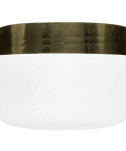 Pote de 300g para cosméticos, branco leitoso, com tampa hot stamp dourado