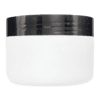 Pote de 300g para cosméticos, branco leitoso, com tampa hot stamp prata