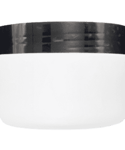 Pote de 300g para cosméticos, branco leitoso, com tampa hot stamp prata