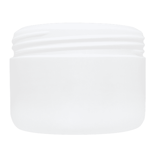 Pote de 300g para cosméticos, branco leitoso, sem tampa