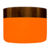 Pote de 300g para cosméticos, laranja, com tampa hot stamp cobre