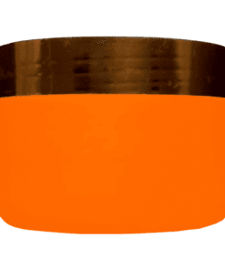 Pote de 300g para cosméticos, laranja, com tampa hot stamp cobre