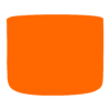 Pote de 300g para cosméticos, laranja, com tampa laranja
