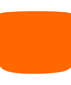Pote de 300g para cosméticos, laranja, com tampa laranja