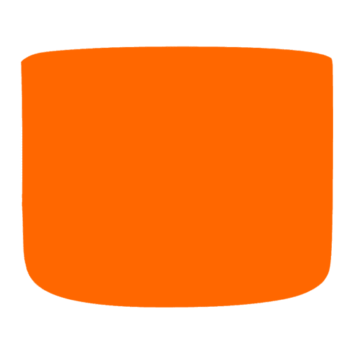 Pote de 300g para cosméticos, laranja, com tampa laranja