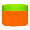 Pote de 300g para cosméticos, laranja, com tampa verde citrus