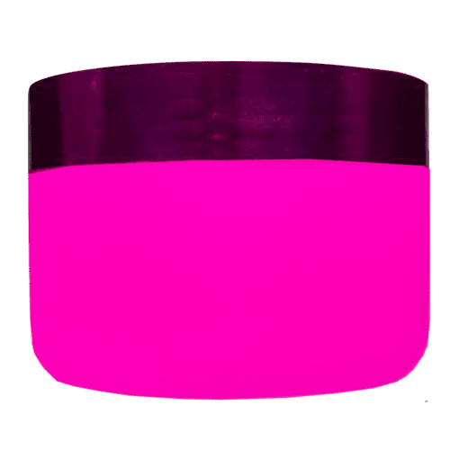 Pote de 300g para cosméticos, rosa, com tampa e hot stamp rosa