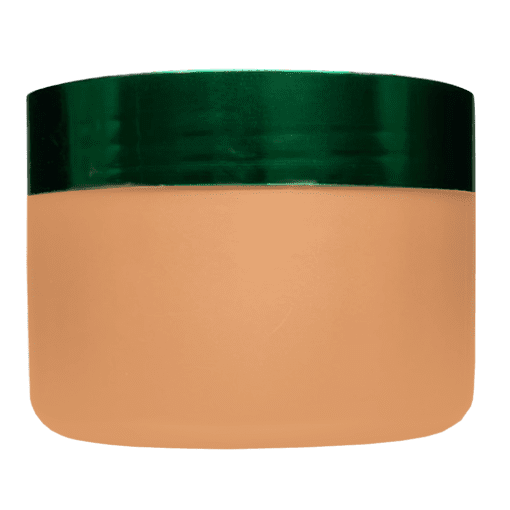 Pote de 300g para cosméticos, rosé, com tampa hot stamp verde