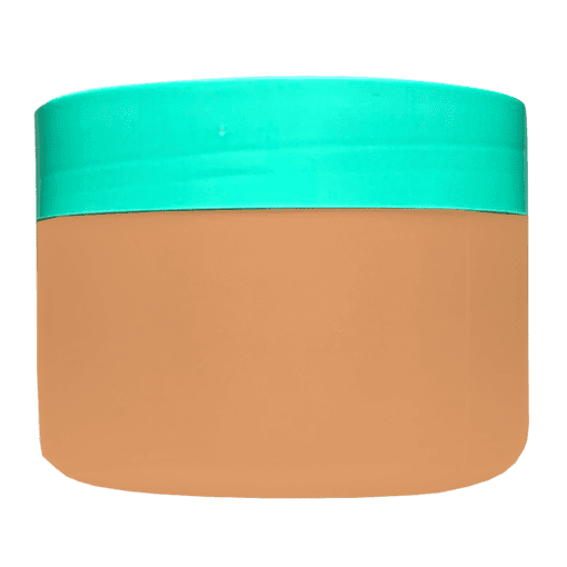 Pote de 300g para cosméticos, rosé, com tampa verde água