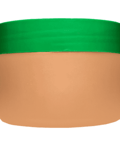 Pote de 300g para cosméticos, rosé, com tampa verde folha