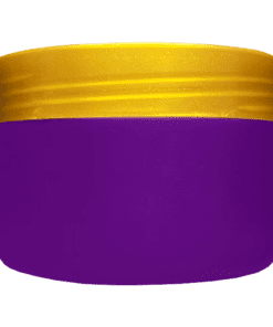Pote de 300g para cosméticos, roxo, com tampa dourada
