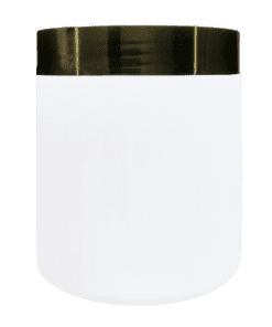 Pote 500g Branco com Tampa Hot Dourado