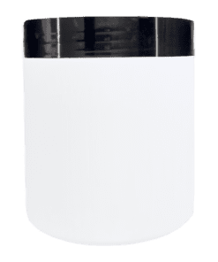 Pote 500g Branco com Tampa Hot Prata