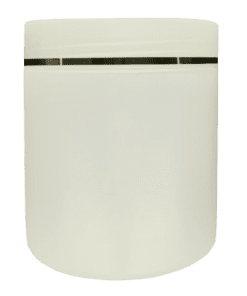 Pote 500g Branco Pérola com Tampa Branco Pérola com Filete Dourado