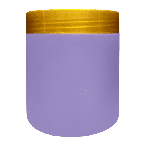 Pote 500g Lilás Pérola com Tampa Dourada
