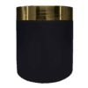 Pote 500g Preto com Tampa Hot Dourado
