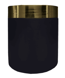Pote 500g Preto com Tampa Hot Dourado