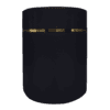 Pote 500g Preto com Tampa Alta Preta e Filete Dourado