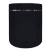 Pote 500g Preto com Tampa Preta e Filete Prata