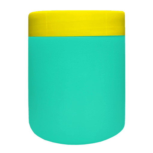 Pote 500g Verde Água com Tampa Amarela